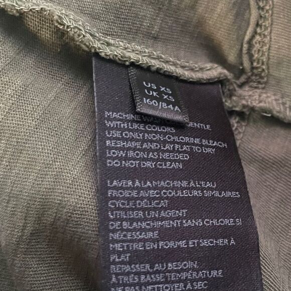 Anthropologie Army Green Center Seam Sleeveless Shell Top Sz XS - Picture 7 of 10